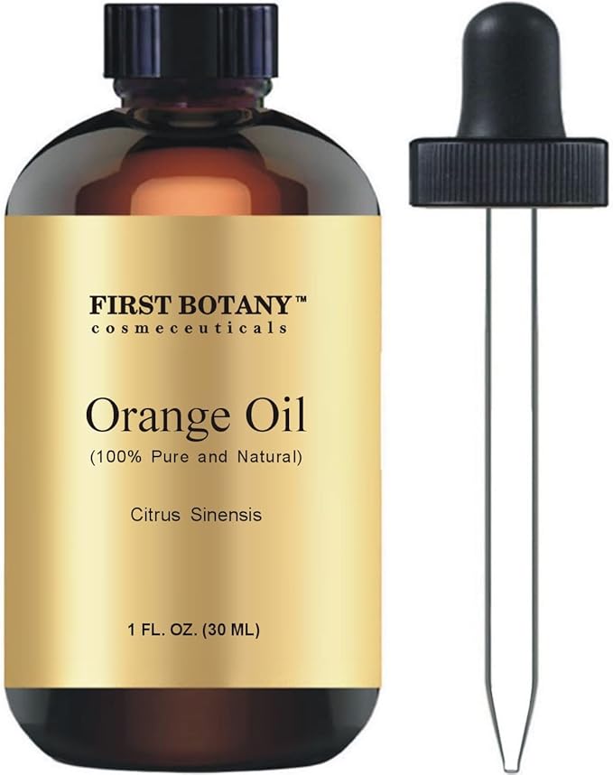 First Botany, 100% Pure Orange Essential Oil - Premium Oil for Aromatherapy, Massage, Topical & Household Uses - 1 fl oz (Orange)