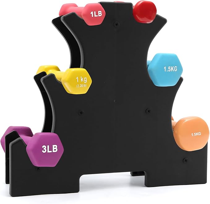  Weight Rack for Dumbbells, Dumbbell Rack Stand Only, Compact A-Frame Dumbbell Holder, Multilevel Weight Storage Organizer for Home Gym Workout