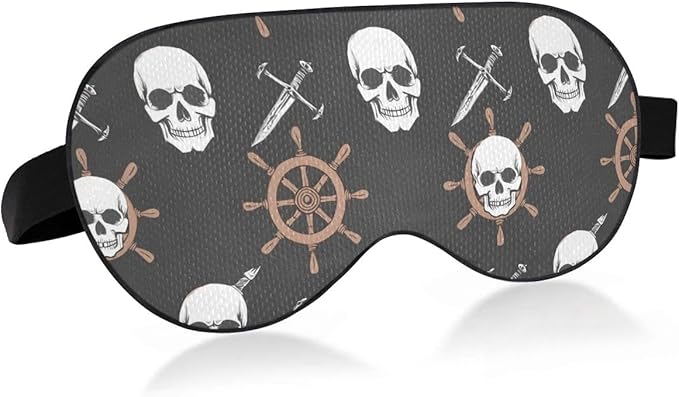 Sleep Masks Skeleton Pirate and Boat Rudder Eye Cover for Sleeping