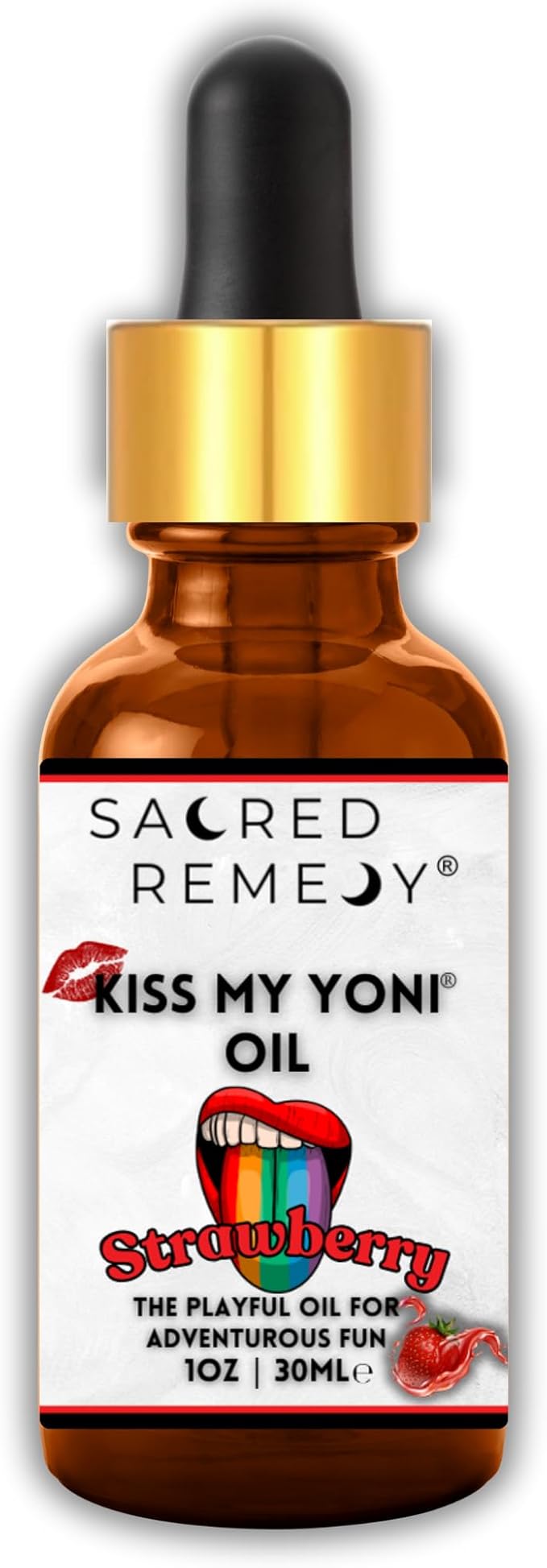 [Strawberry] KMY Premium Moisturising, Smoother, Softer, Non-Sticky, Self Care Massage Oil. Non-Greasy Formula for Ultimate Comfort. Vegan, Natural, Organic. Gay/Lesbian Pride