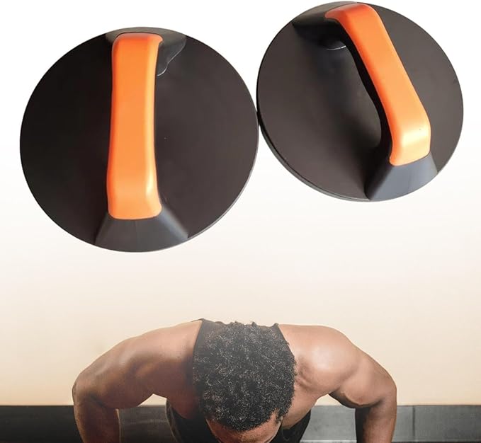 rockible 2x Rotating Push up Handles, Strength Training Equipment, Round for Floor Push up Bars, Pushup Stands for Exercise Indoor Gym Floor Workout Exercise