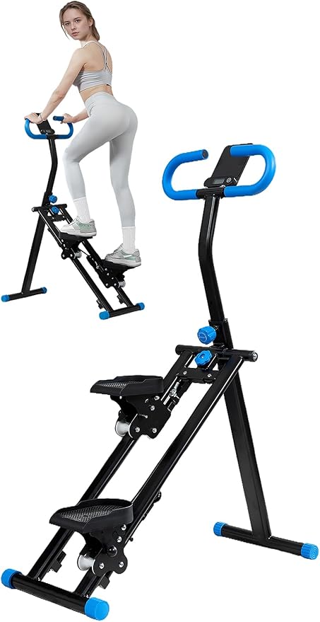 Stair Stepper for Home,Vertical Climber Workout Machine,Stair Stepper with Handlebar for Full-Body Exercise Stair Stepper with Stable Frame Adjustable Handlebar (Blue)