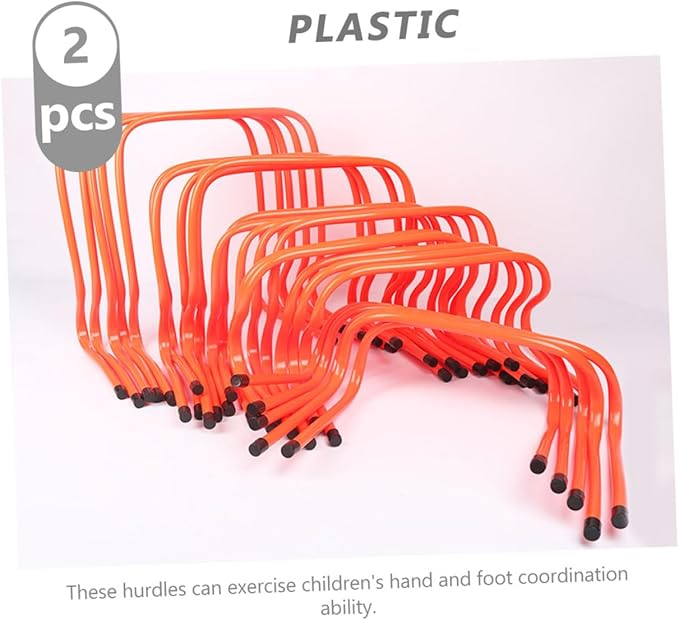 2pcs Agility Hurdles 15cm Plastic Speed Training Equipment for Football Soccer Track and Field Fitness