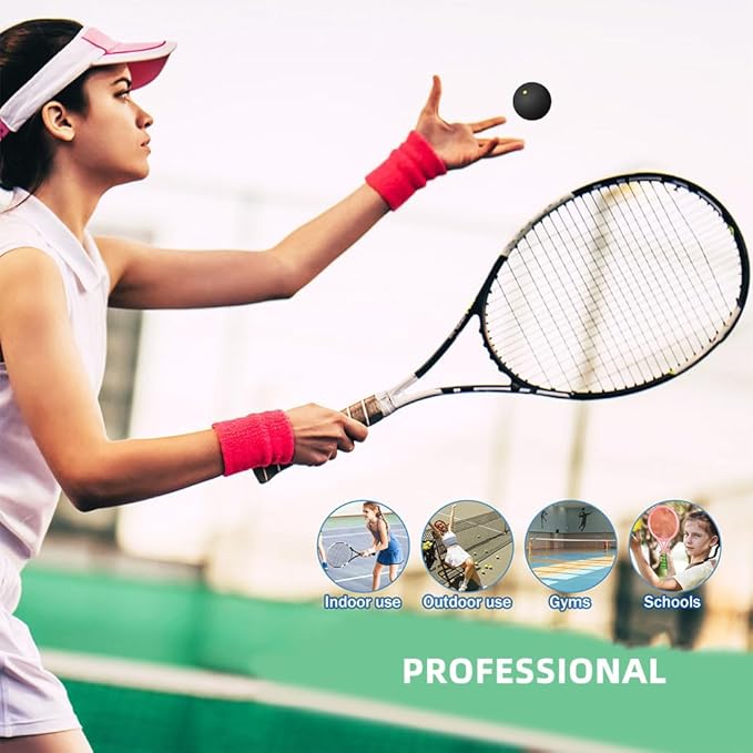 NUOBESTY 3pcs Rubber Bouncy Training Balls Single Dot Training Balls Double Single Dot for Practice Indoor Outdoor Sports