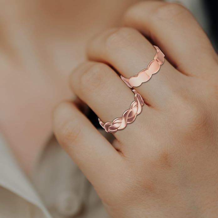 BioMag Copper Rings for Women, 99.99% Pure Copper Magnetic Rings Thumb Rings for Lymphatic Drainage, Adjustable Jewelry Gifts for Women