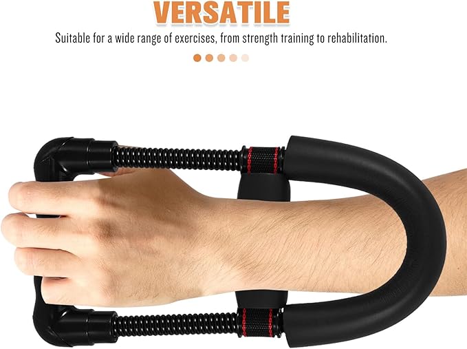 Vaguelly Grip Strengthener and Hand Exerciser for Men, Wrist and Forearm Strength Training Device, Compact Black Handgrip Strength Trainer for Arm Wrestling and Workout