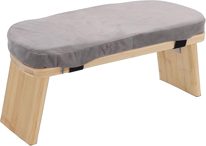 Alomejor Meditation Bench, Folding Kneeling Stool with Soft Cotton Cushion and Non Slip Pads, for Relaxation Zen Meditation Home Yoga