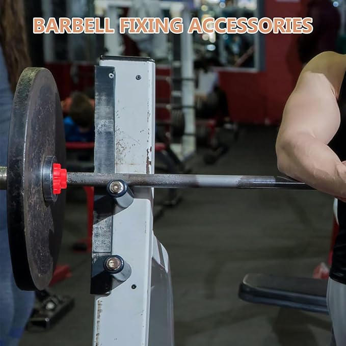 Kisangel Dumbbell Bar Nut Screw Clamp Collars Fitness Equipment Accessories Easy Install Barbell Locking Nut for Weight Training Gym