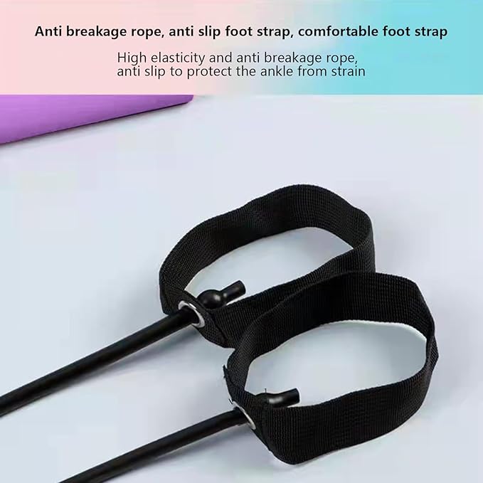 Pilates Bar Kit - Sculpting Elastic Fusion Bar Pilates Stretch Lightweight, Easy Installation Portable Workout Bars Fitness Supplies for Women, Men, Boys, Girls