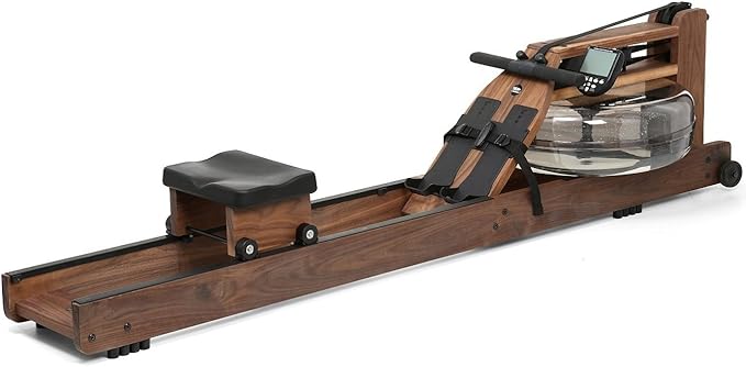 WaterRower Walnut Rowing Machine with S4 BLE Monitor | USA Made Water Rower | Original Handcrafted Erg Machine for Home Use & Gym | Best Warranty