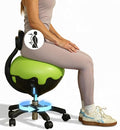 Aeromat Elite Yoga Ball Chair for Office & Home 250lbs Cap – Ergonomic Balance Ball Desk Chair w/Lockable Wheels,Adjustable Height, Anti-Burst Removable Ball, Back Support for Posture & Core Relief