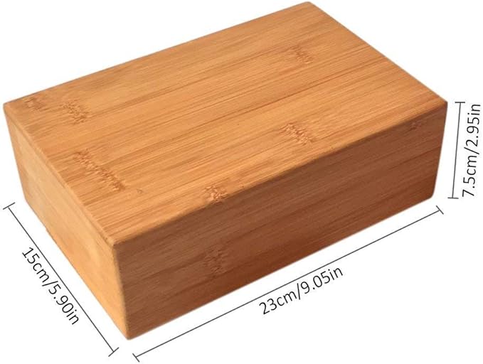 Bamboo Yoga Block (2 PCS), Bamboo Handstand Block,Support Brick to Deepen Poses, Improve Strength and Aid Balance and Flexibility