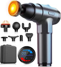 AERLANG Massage Gun with Heat Deep Tissue Back Massager Neck Massager for Pain Relief,Muscle Percussion Massage Gun, Birthday Gifts for Men Women Dad him Handheld Message Gun with 7Heads&Silent