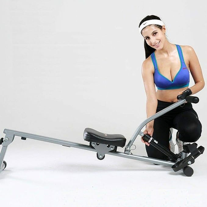 X-Factor Regatta Rowing Machine Pro Rower Adjustable 12 Level Hydraulic Full Body Cardio Glider Motion Exercise Workout Machine w Monitor