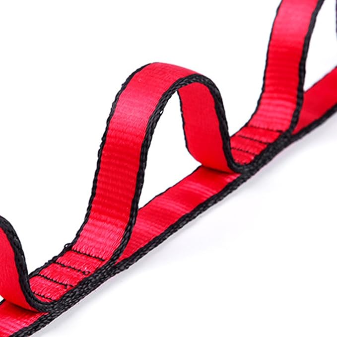 Adjustable Pilates Hammocks Extension Strap 9 Rings Heavy Duty Nylons Climbing Strap For Climbing Mountaineering