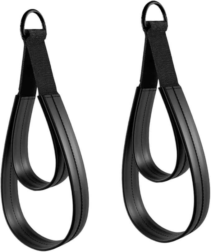 2Pcs Pilates Double Loop Straps for Reformer,Comfortable Grip Nonslip for Improve Flexibility Strength Dexterity Ankle Legs
