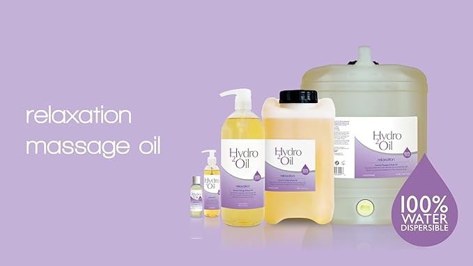 Hydro 2 Oil Relaxation Massage Oil 8.4 fl oz - Water Dispersible Formula with a Strong Lavender Scent for The Ultimate Relaxing Massage
