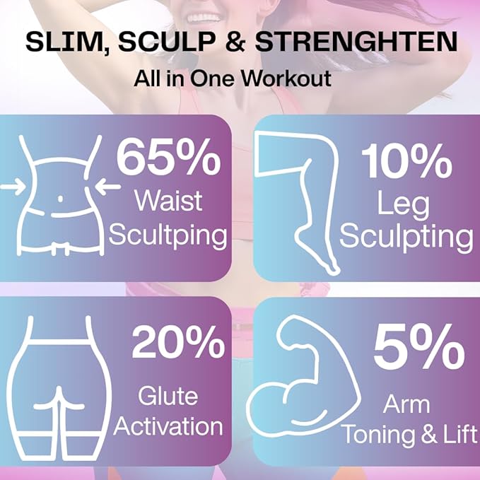 FIT ON FORM Infinity Weighted Hula Hoop for Adults Weight Loss, Smart Exercise Hola Circle Hoop for Women Abs Workout