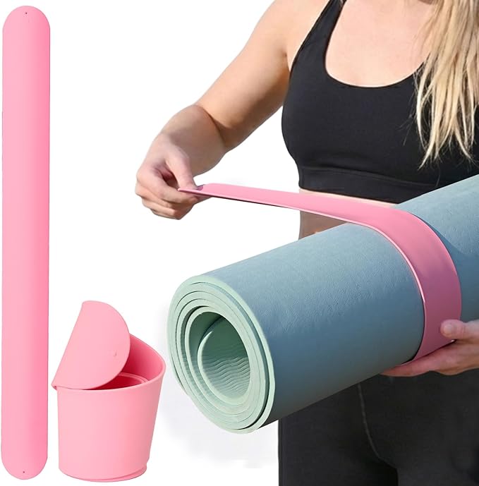 Aolamegs Yoga Mat Strap,Heavy Duty Bungee Straps Band,Wrap Organizer for Yoga Mat/Workout/Exercise(20" L x 2" W)