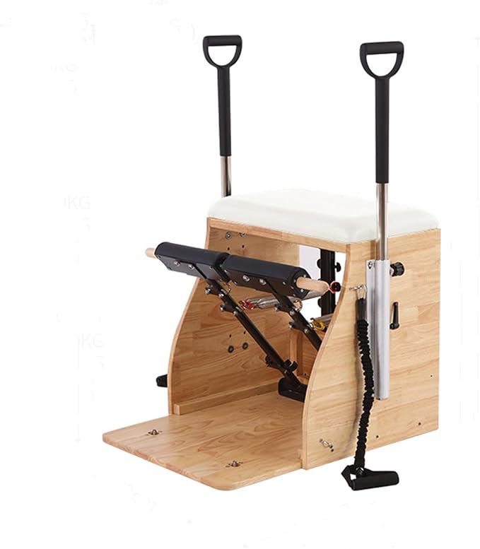 Professional Pilates Split Pedal Stability Chair with Handles Versatile Pilates Combo Chair for Home & Studio, Reformer Machine for Total Body Workout