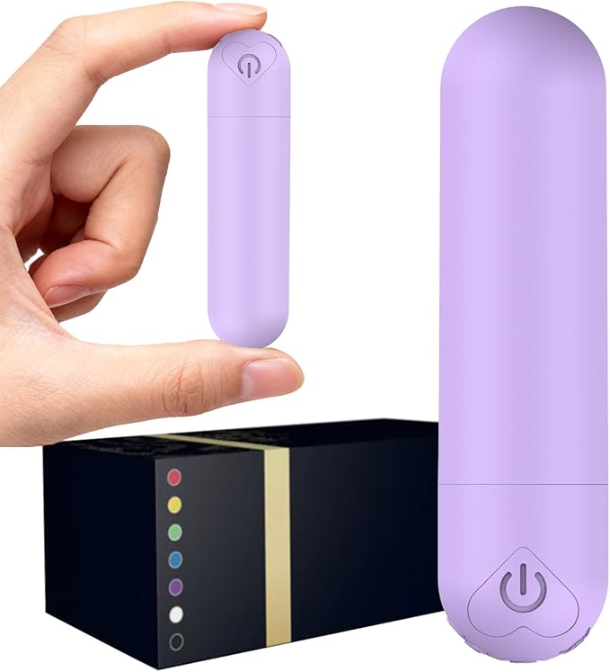 Mini Handheld Electric Back Massager Waterproof Quite Massager, Portable Massager for Back Neck Shoulder Body,Light Purple