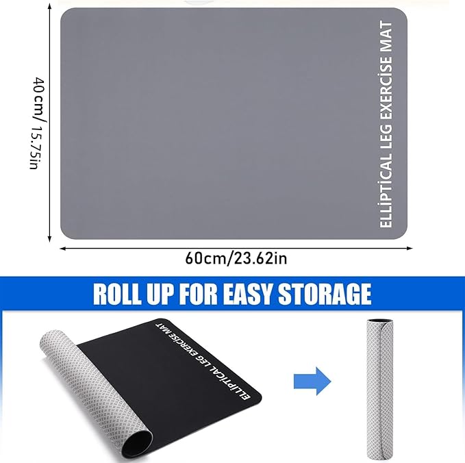 Exercise Bike Trainer Mat, Exercise Equipment Protective Floor Mat for Under Stationary Bike, Spin Bike, Fitness Equipment