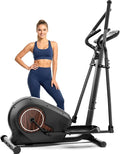 ANCHEER Elliptical Machine, Elliptical Exercise Machine for Home with Magnetic Driving System,14 Resistance Levels, Pulse & LCD Monitor, Elliptical Cardio, 400 Lbs Low Impact Elliptical