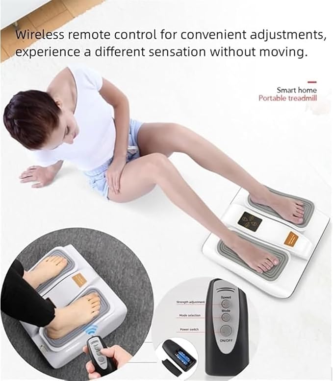 Leg Exerciser, Levels of Intensity Adjustment Leg Exercise Machine with Remote, Seated Exerciser to Help Blood Circulation for Seniors,Maintain Health