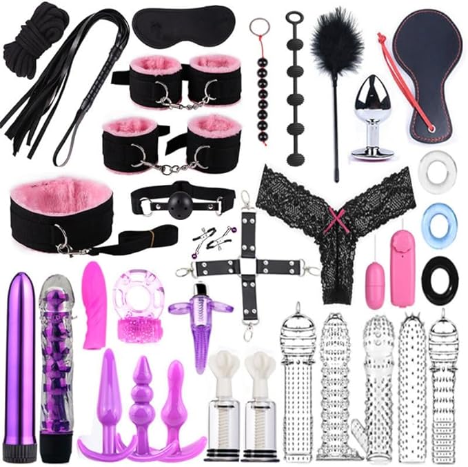 Multi Functional 34 Piece Extreme Sports Set, Fun Pilates Equipment [Pink], Cosplay Accessories for Hand, Leg, and Hip Exercises, Couple Gifts
