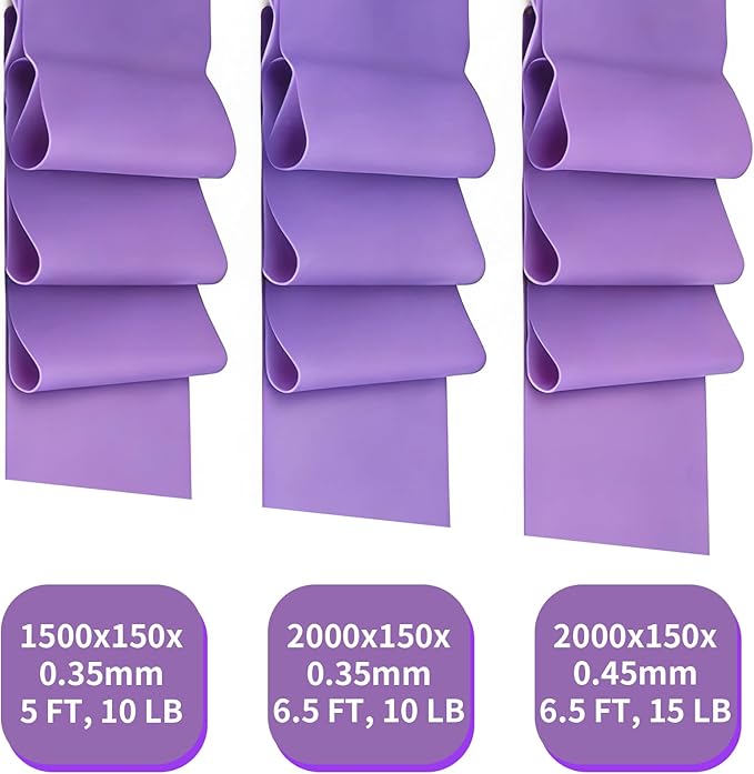 Resistance Bands Long Non-Latex Elastic Stretch Bands Work Out Band for Working Out Women or Men, Exercise Bands Set Yoga, Pilates, Gym,