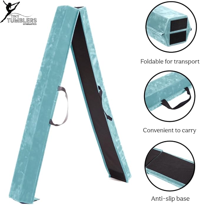 Artistic Gymnastics Beam for Home - 210/240/270/300 - Amazing Balance Equipment for Kids at Home - Faux Suede, High Density EVA Foam - Carrying Straps