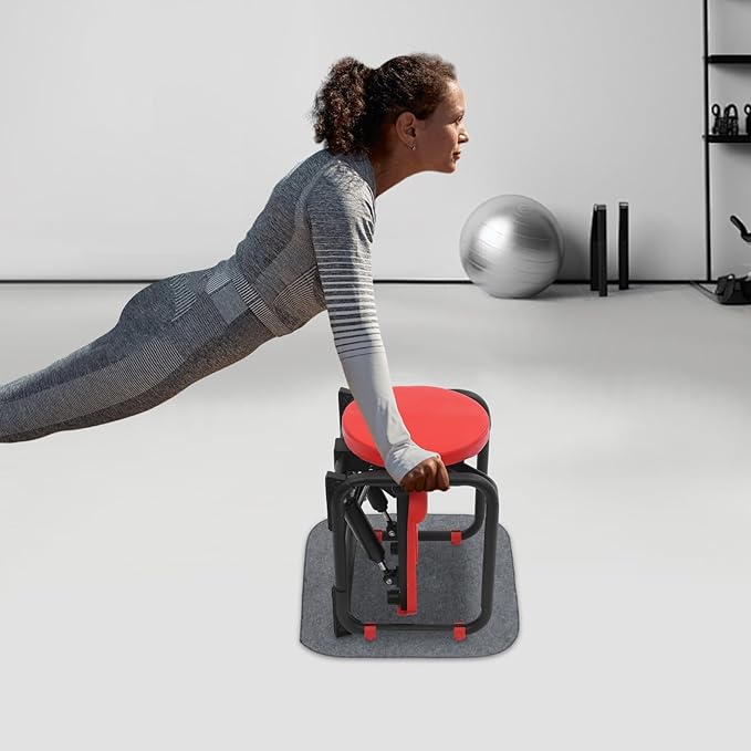 Multi-Function Stepper with Seat, Stair Stepper with Resistance Bands, Mini Sport Stepper Hydraulic Rock Stepper Workout Equipment for Home, Apartment, Office