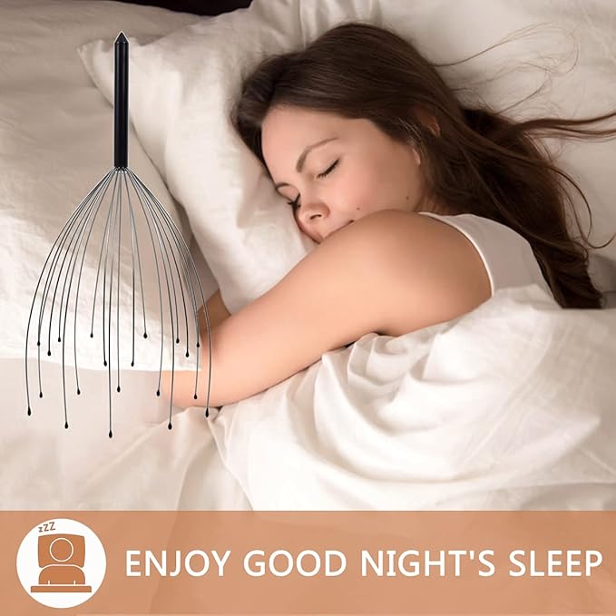 2 Pack Head Massager Scalp Massager 20 Fingers Handheld Scalp Scratcher Head Scratcher Stress Relax for Deep Relaxing, Christmas Gift Stocking Stuffers for Men Women Adults