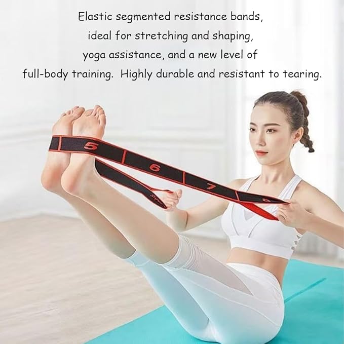 Fitness Resistance Band for Stretching and Yoga,Number Resistance Band,Fitness Resistance Bands with Numbers,Fitness Resistance Bands Numbered,Divided Into Different Tiers/Levels.