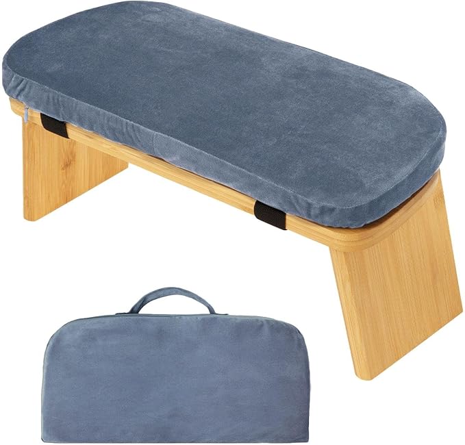 Bamboo Meditation Bench for Sitting and Kneeling, Ideal for and Prayer