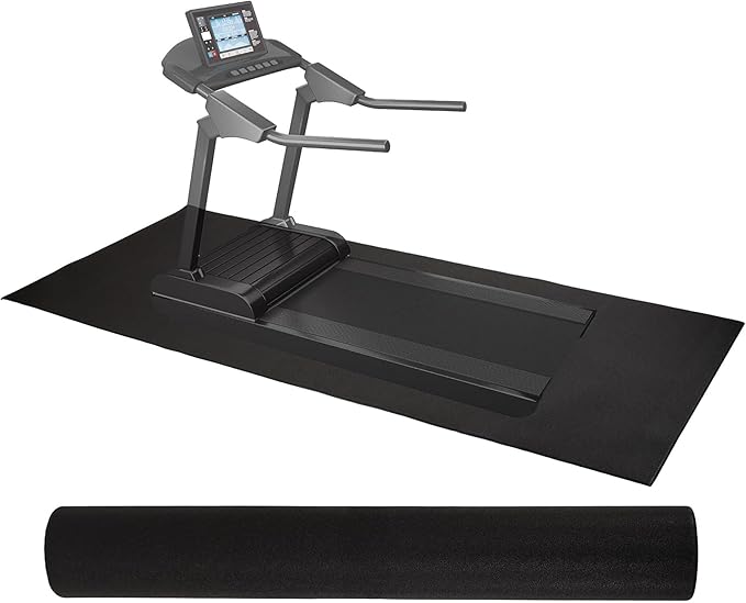 Fitvids High Density 1/4-Inch Thick Gym Equipment Mat, Non-Slip Floor Protection for Heavy Exercise, Treadmill and Bike Mat in Multiple Sizes