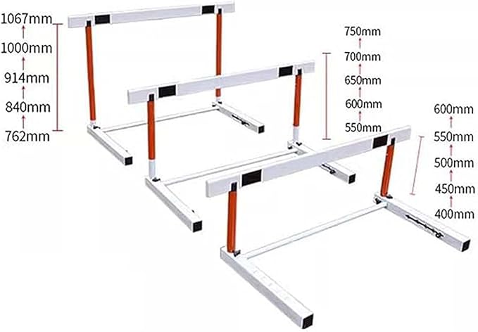 Athletics Hurdles, Height Adjustable Sports Training Hurdle Professional Athlete/Coach Practice Speed Hurdles (75cm)