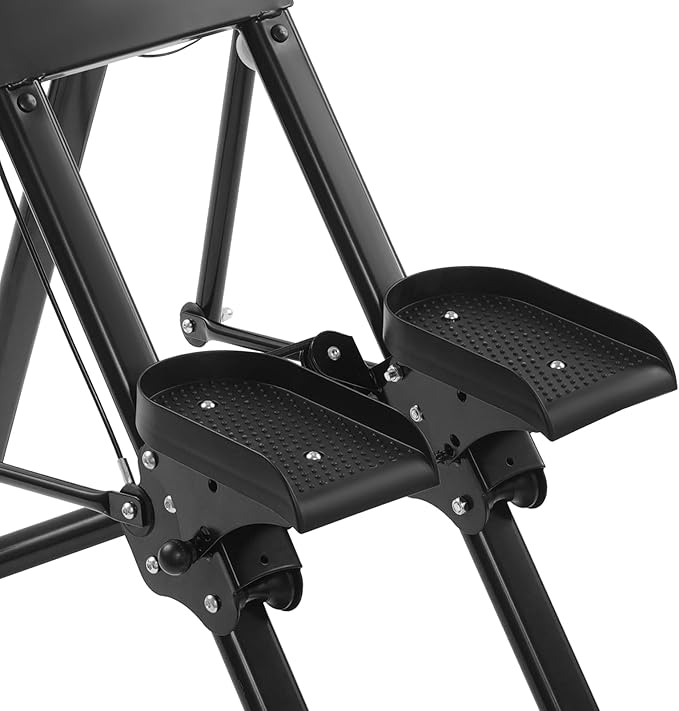 Foldable Stair Stepper Climber for Home Gym, Vertical Cardio & Full-Body Workout Machine with Adjustable Resistance, Handlebar and Pedal, Large Non-Slip Pedals, Up to 220 lb Capacity