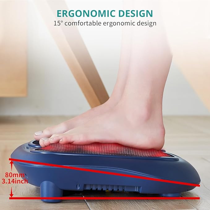 Nekteck Foot Massager with Heat, Shiatsu Foot Massager for Neuropathy, Plantar Fasciitis, Electric Heated Foot Massage Machine for Pain Relief and Circulation, Gifts for Man Woman Her Him Birthday