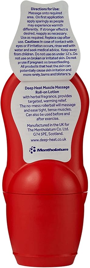 Deep Heat Muscle Massage Roll-On Lotion 50Ml (Pack of 2)