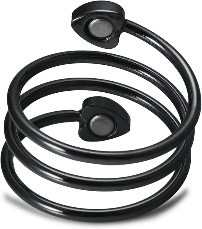 Copper Rings for Women, 99% Pure Copper Adjustable Black Magnetic Ring, Fashion Jewelry Present (0139B)