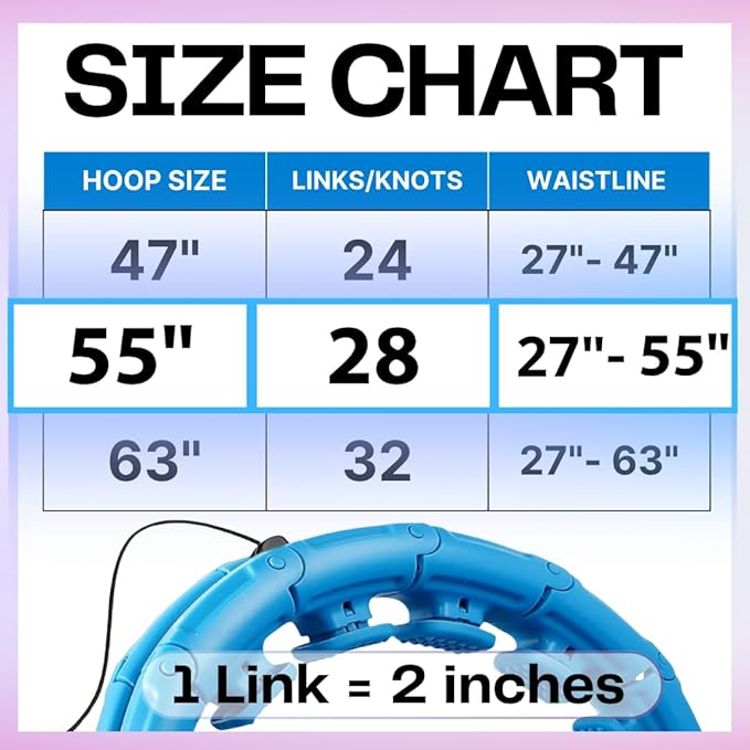 FIT ON FORM Infinity Weighted Hula Hoop for Adults Weight Loss, Smart Exercise Hola Circle Hoop for Women Abs Workout