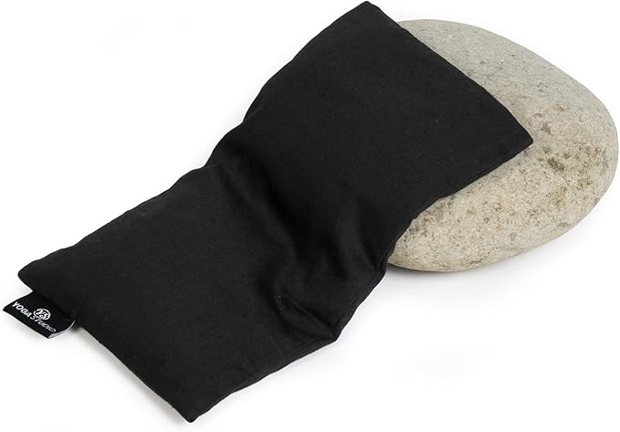 Yoga Studio Organic Eye Pillow - 23 cm x 13 cm - Cotton Filled with Flax Seeds - for Tired Eyes, Relaxation and Headaches