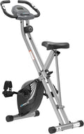 Exerpeutic Foldable Exercise Bike, 8 levels of Resistance Stationary Bicycle with Airsoft Seat, LCD Display to Track Distance, Calories, Time and Speed