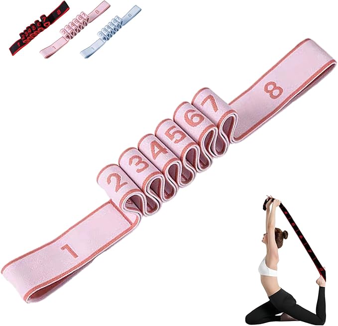 Fitness Resistance Bands,Resistance Bands for Stretching and Yoga,Numbered Resistance Bands for Glutes,Full Body Workout Equipment for Home Gym, Glutes Training & Strength for Men and Women