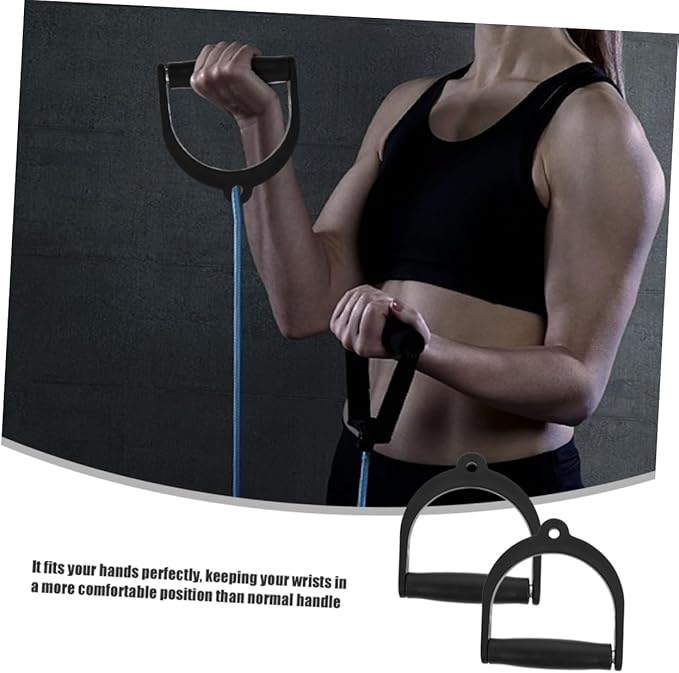 2pcs Workout Handles Ergonomic Cable Attachments for Strength Training Equipment Fitness Handles for and Home Gym Use
