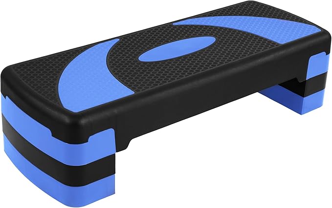 BalanceFrom Aerobic Step Platform Trainer with Adjustable 3-Level Risers, 400 Pound Weight Capacity – Non-Slip Exercise Stepper for Cardio, Strength, and Fitness Workouts at Home or Gym
