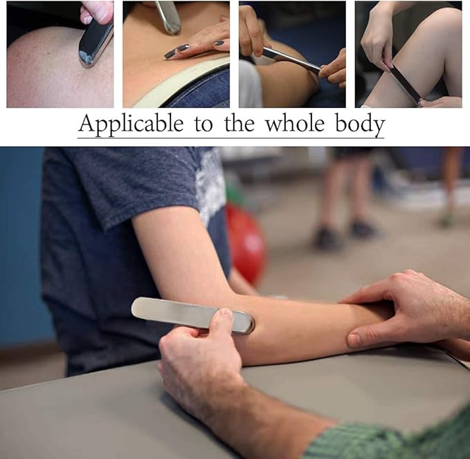 Gua Sha Massage Tools - Stainless Steel Scraping Tool for Scar Tissue and Soft Tissue Treatment