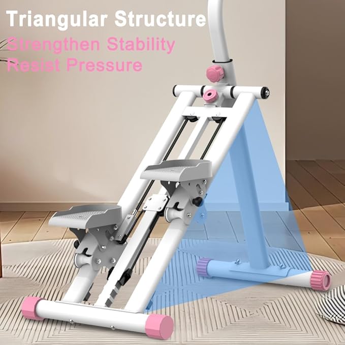 Stair Stepper, 3 Levels Adjustable Resistance Stair Master, Full-Body Exercise Climber Fitness Equipment Foldable, Vertical Climber Workout Machine