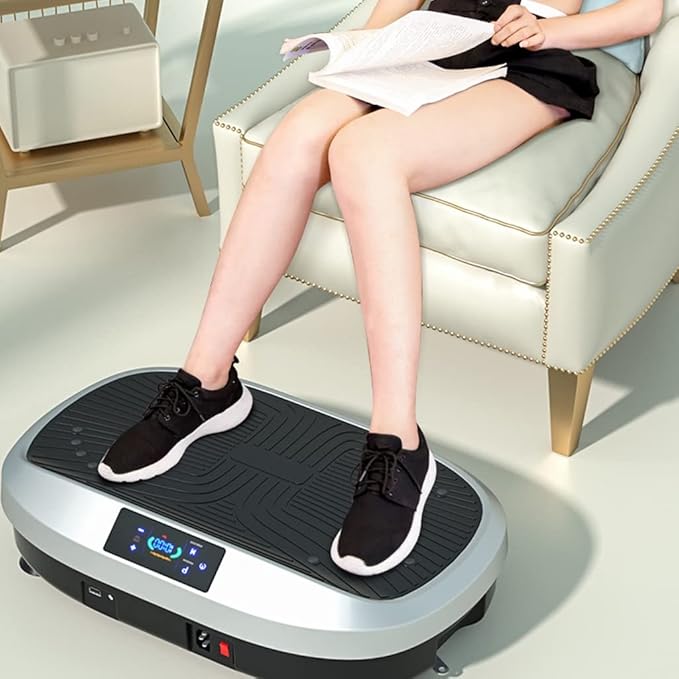 3D Vibration Power Plate, Tri-planar Motion Vibration Platform with Dual Motor Fitness Machine